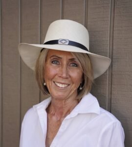 Sharon-at-The-Porch-hat-on-close-upApril-2023